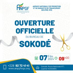 L’ANPGF-TGEST est heureuse de vous annoncer l'ouverture d'un bureau de représentation à Sokodé.