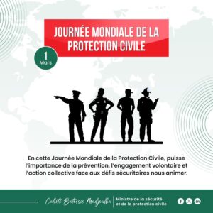 Aujourd'hui, 1er mars, la Communauté internationale célèbre la Journée Mondiale de la Protection Civile (JMPC),