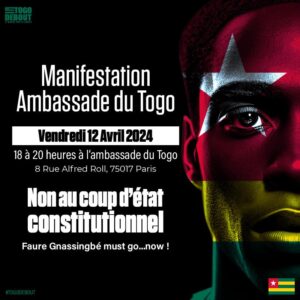 À Paris, la diaspora togolaise se mobilise pour faire entendre sa voix contre le coup d’État constitutionnel.