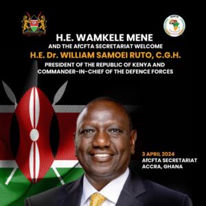 Visite historique du Président Kenyan à la ZLECAf, soulignant son engagement pour le commerce intra-africain et l’intégration économique.