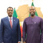 L’ambassadeur d’Éthiopie au Ghana, Son Excellence Teferi Fikre Gossaye, a effectué une visite de courtoisie à Son Excellence Wamkele Mene,