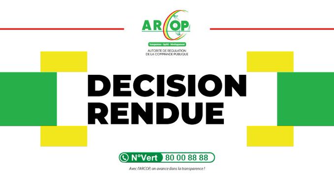 Marchés publics : ARCOP annule un appel d’offres et donne raison à STEA SARL