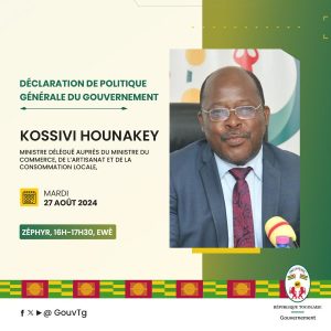 Le Professeur Kossivi Hounakey, ministre délégué auprès du ministre du Commerce, s'exprimera sur les enjeux actuels et les perspectives