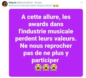 Ralycia enflamme la scène musicale togolaise en dénonçant la perte de valeur des récompenses musicales et suscite un débat houleux 