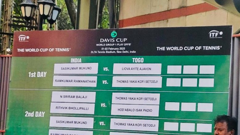 Le Togo affronte l'Inde lors des barrages du Groupe Mondial 1 de la Coupe du Monde de Tennis, une rencontre symbolique pour briser le plafond