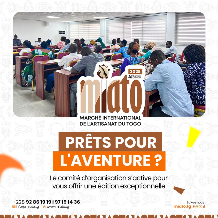 Lomé accueillera la quatrième édition du Marché international de l’artisanat (MIATO) du 23 avril au 4 mai 2025,