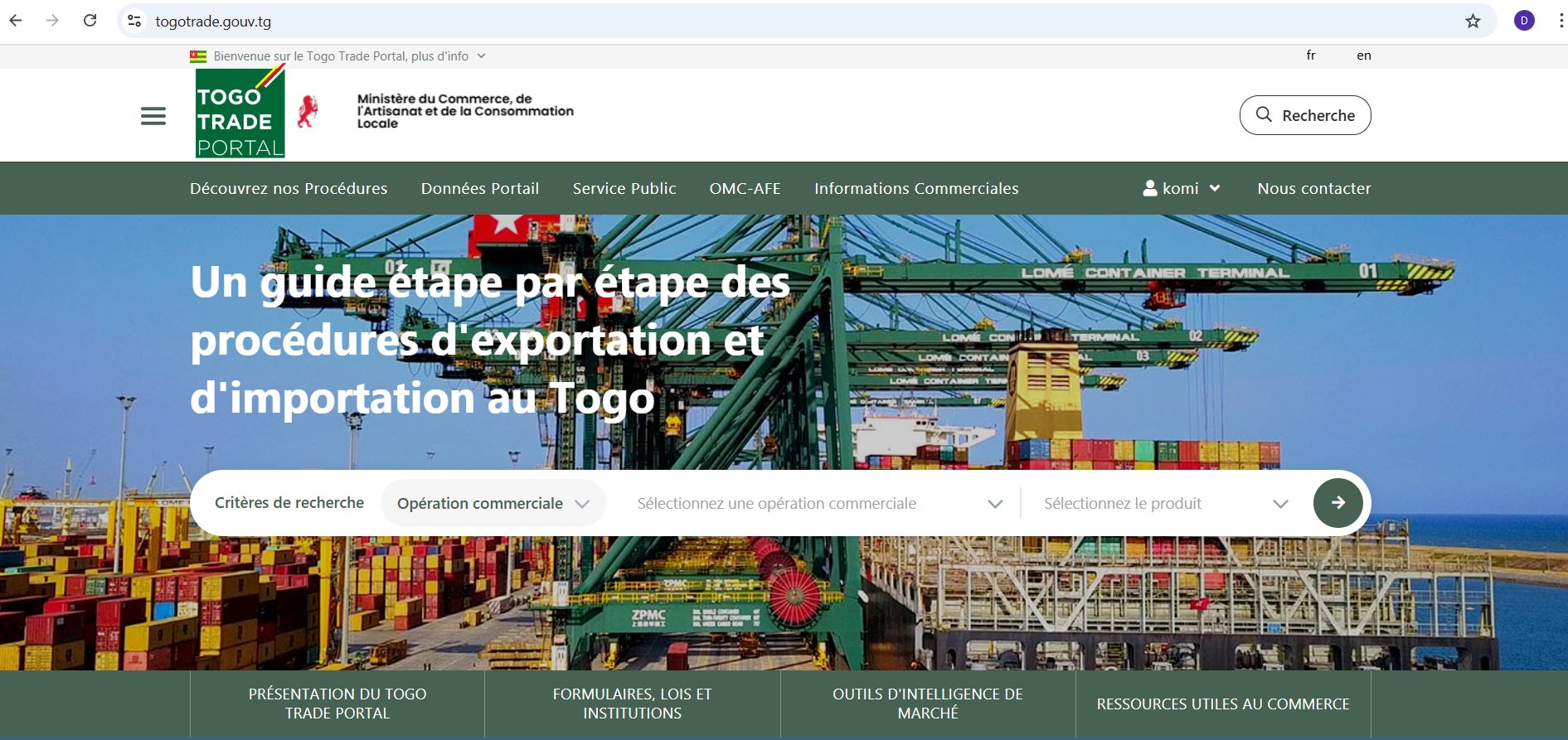 Le Togo lance 'Togo Trade Portal', une plateforme numérique innovante pour simplifier les démarches commerciales et propulser les PME
