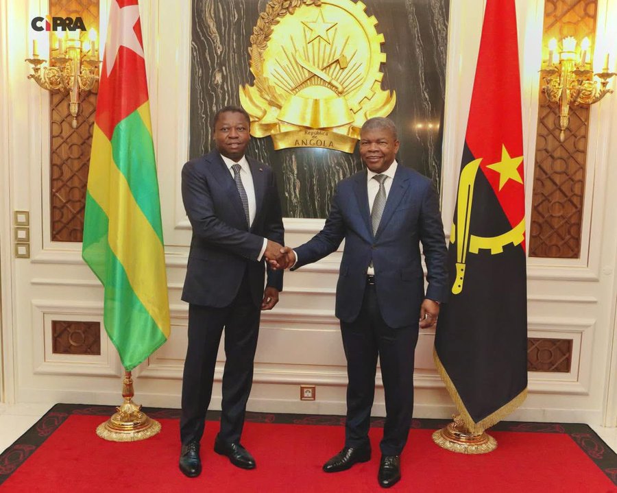 Faure Gnassingbé, nouvellement désigné médiateur pour le conflit en RDC, s'est entretenu à Luanda avec le Président angolais João Lourenço