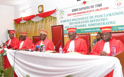 La Cour suprême du Togo confirme les résultats des élections législatives 2025, validant la victoire du parti Unir.