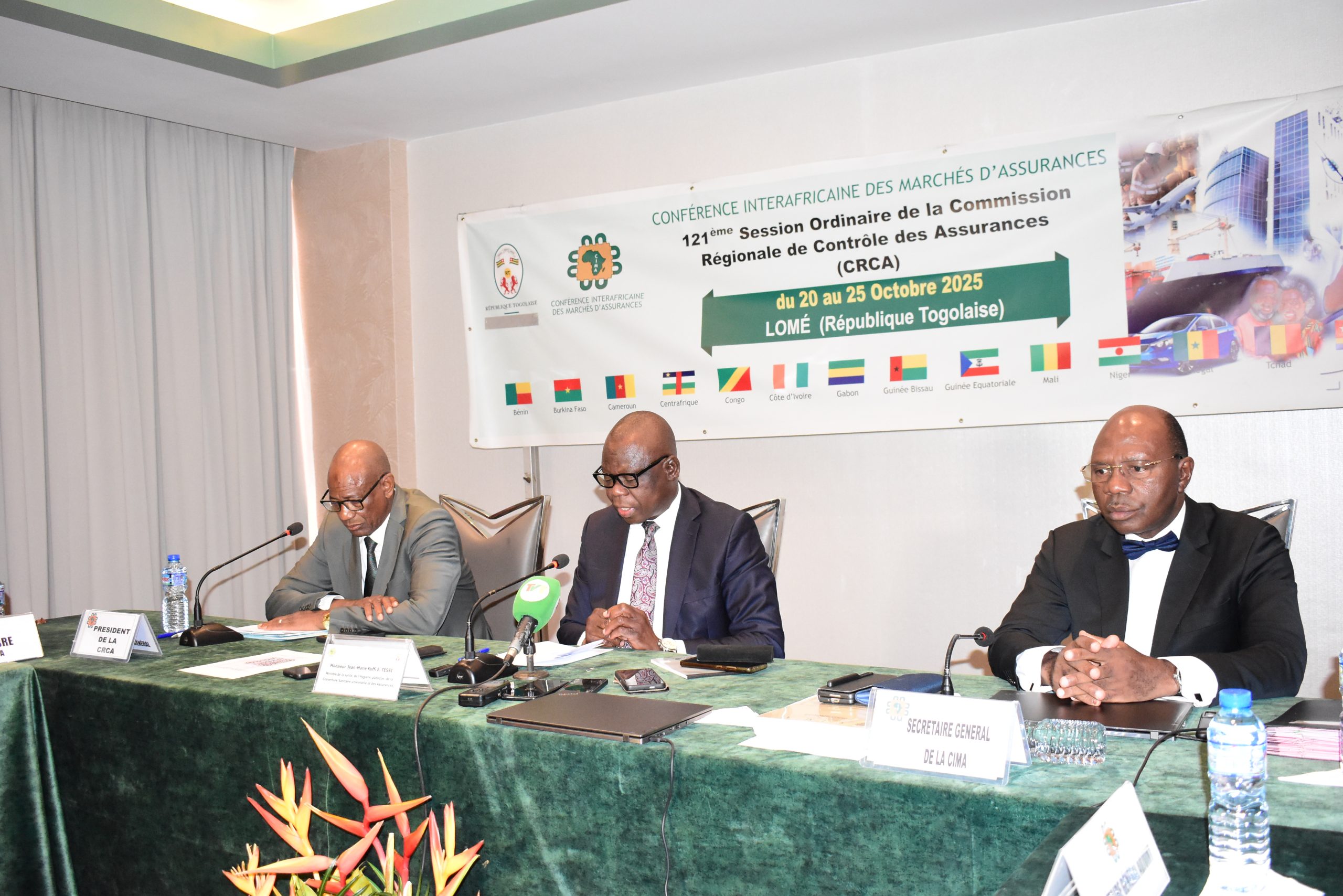 Lomé accueille la 121ᵉ réunion de la CRCA, réunissant experts et décideurs pour renforcer la régulation du secteur des assurances en Afrique de l’Ouest.