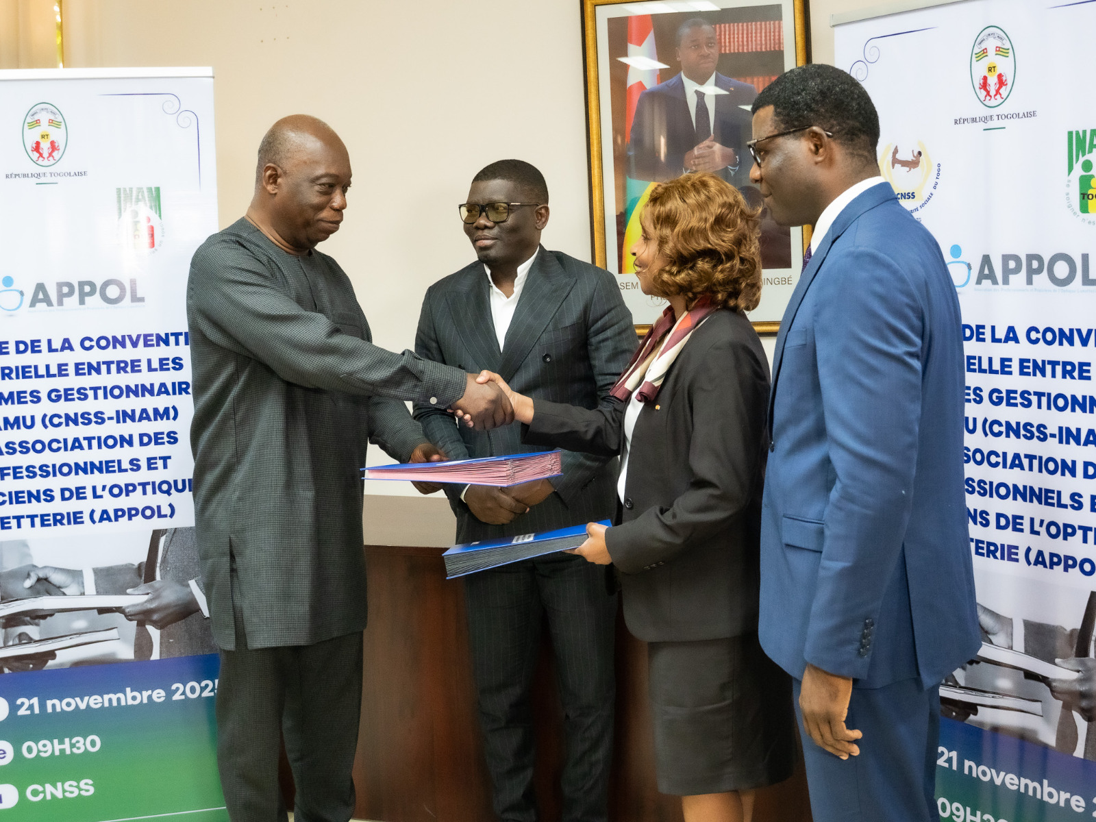 Togo : L'AMU s'associe aux opticiens (APPOL) pour garantir une meilleure qualité de prise en charge et optimiser le remboursement des lunetteries pour les assurés.